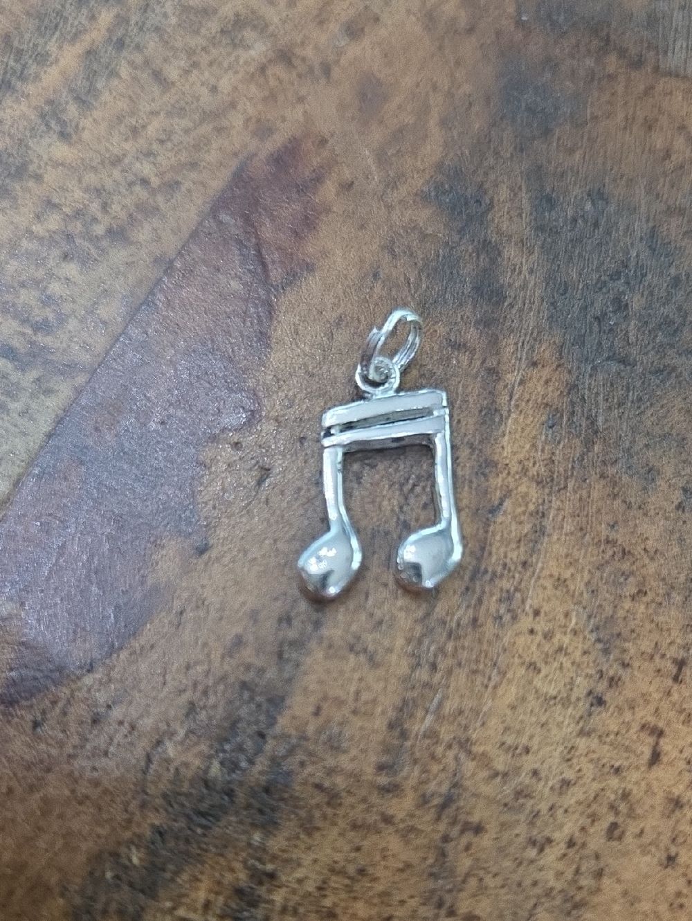 Silver Music Note Charm Pendant